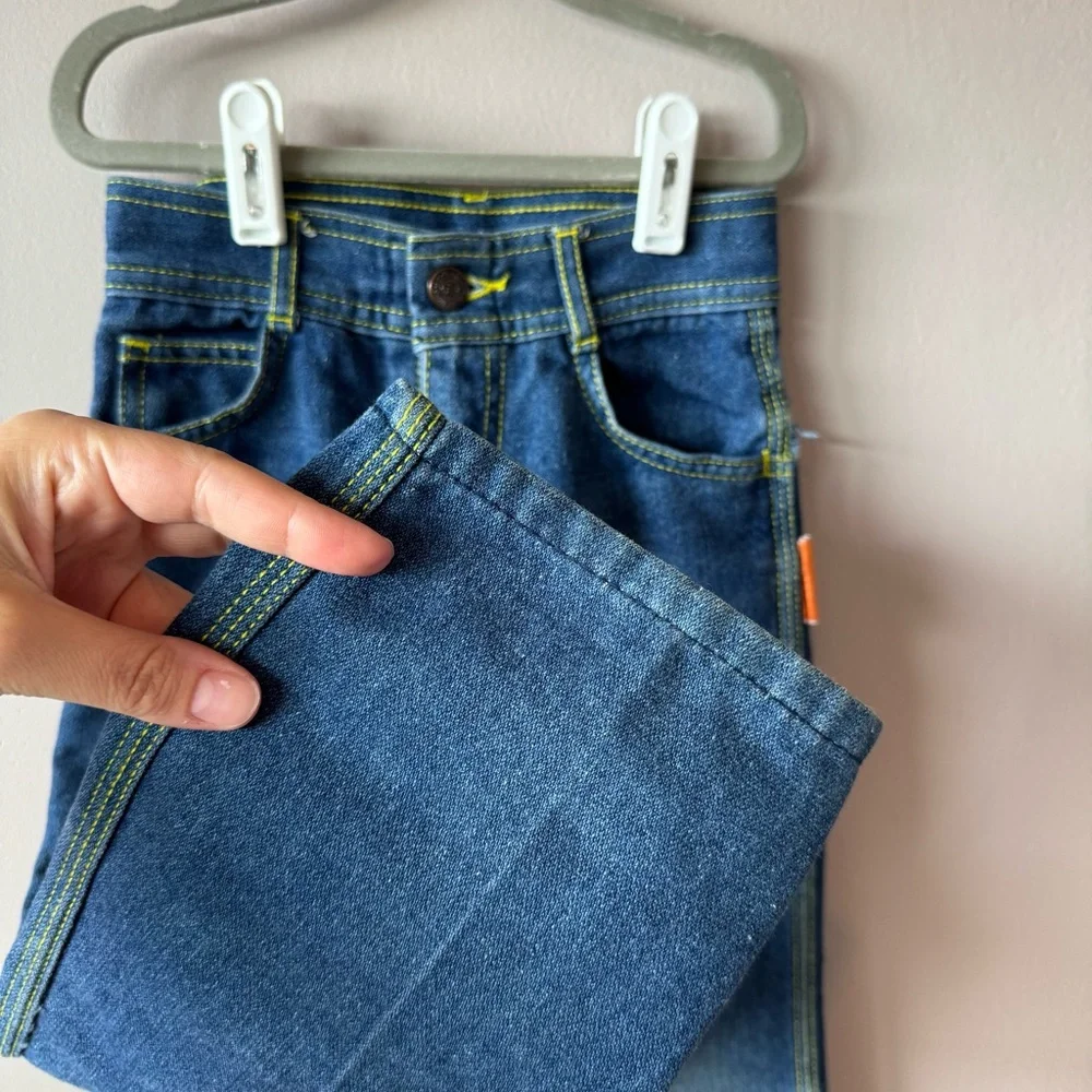 Whammie’s RARE Vintage 70s/80s Collectors Toddler Embroidered Space Jeans Size 5